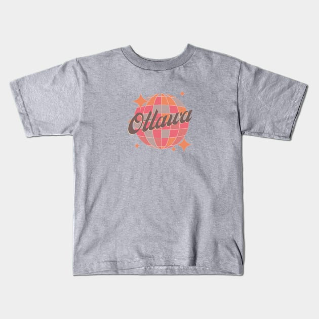 Ottawa City Canada Retro Vintage Design Kids T-Shirt by Bailamor